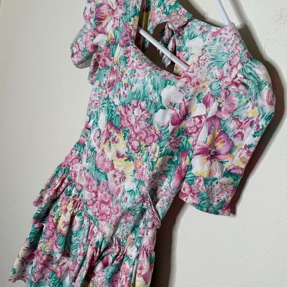 Racing Ribbons Vintage Floral Dress - Kids US 10 - Picture 5 of 9